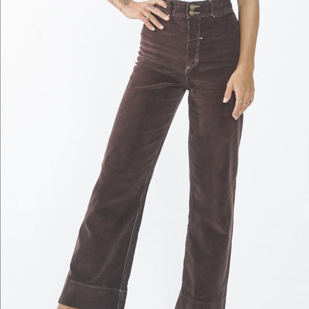 Thrills AU- Belle Cord Pant - Postal Brown